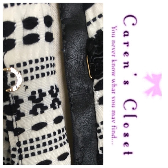 Juicy Couture Black & White Embroidered Cropped Bolero Blazer Jacket - Picture 6 of 8